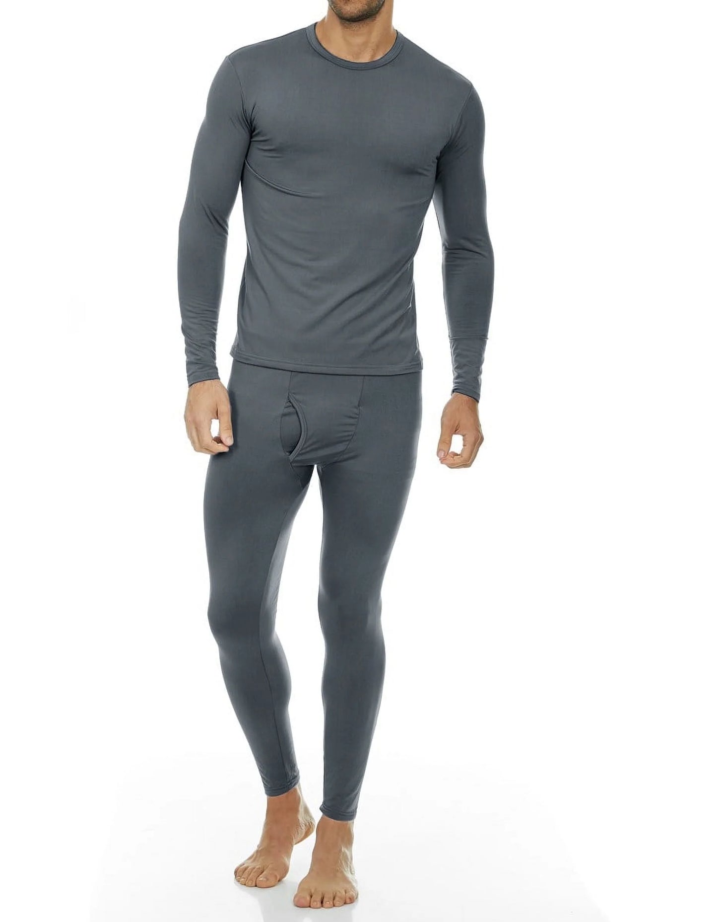 Long Johns Thermal Underwear for Men Crewneck Set (XS-4XL)